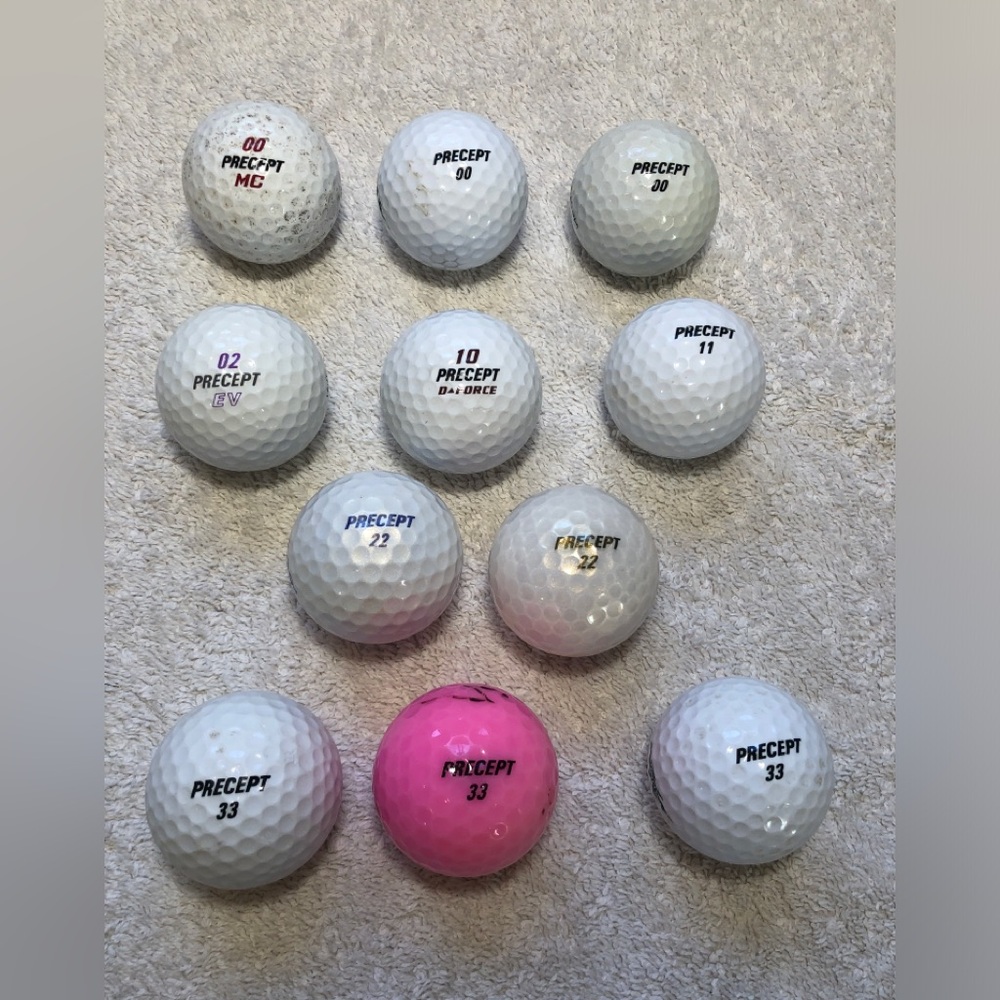 11 Precept Golf Balls Lady iQ+ Laddie X MC Lady U-Tri D-Force Used